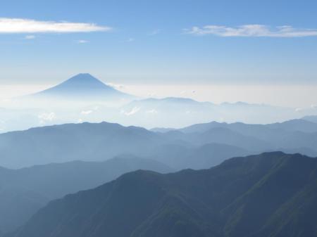Mt Fuji seen from Kitadake Peak